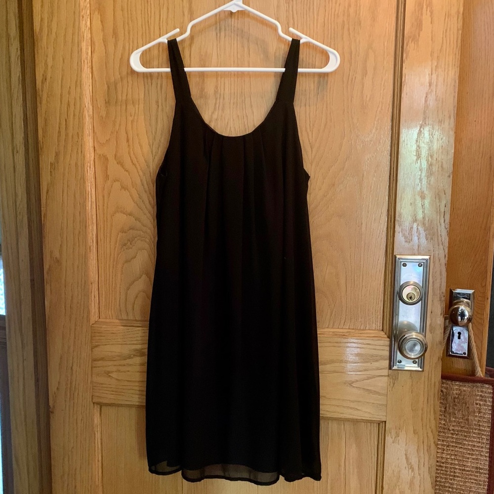 ASOS sleeveless, black mini dress